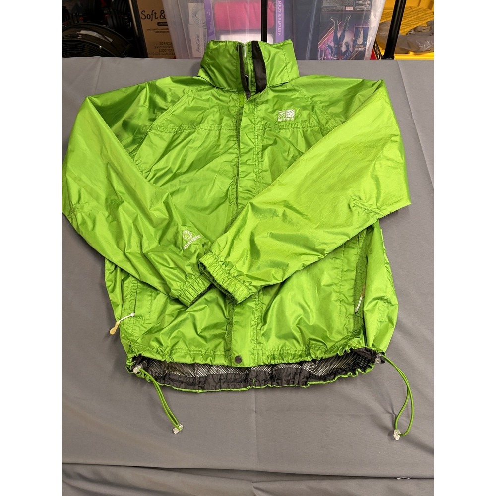 Karrimor Weathertite Outdoor Jacket Mens Lime Green Waterproof Shell 442058, L - Picture 2 of 14